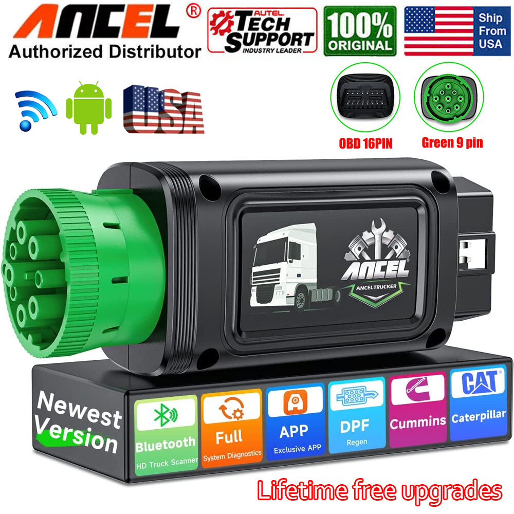 ANCEL HD100 Bluetooth Heavy Duty Truck Scanner Diesel Diagnostic DPFRegeneration