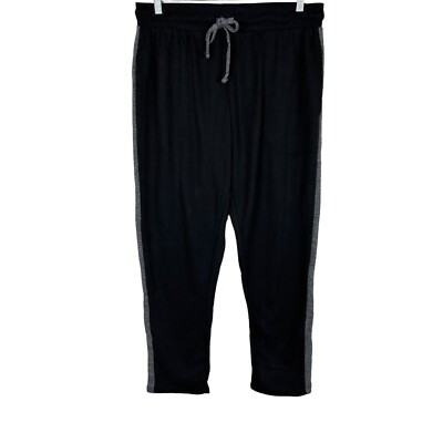 Cuddl Duds Men's Double Jersey Pull-on Jogger Pants Black Large
