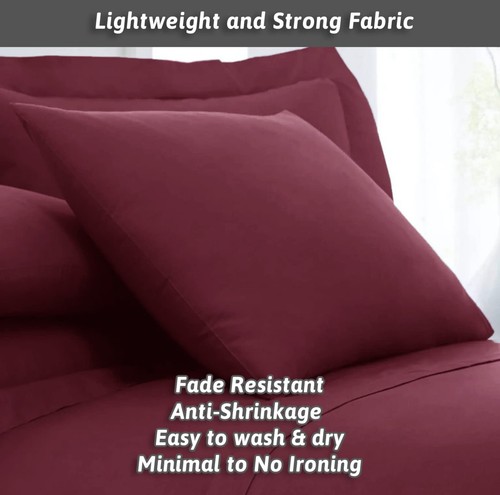 4 Pack Pillow Cases Brushed Microfibre Plain Pillowcases Envelope Close 50x75cm - Picture 54 of 74