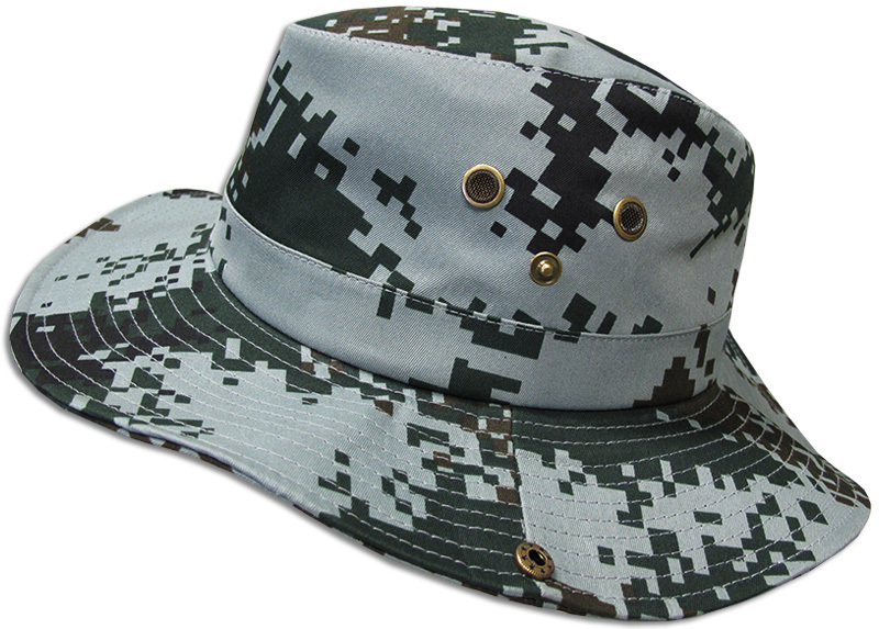 Camouflage Cotton Bucket Hat for Hunting Fishing Outdoor Adventures-image