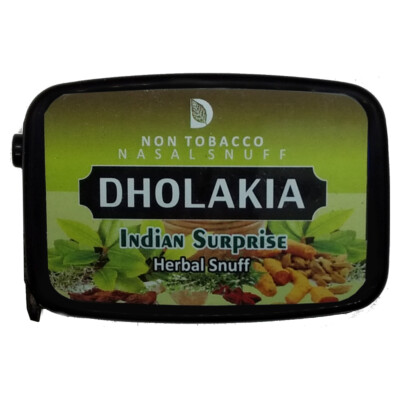 Dholakia Nasal Snuff ''Non Tobacco'' Tabakfrei Indian Surprise 9g