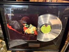 Jimi Hendrix Band of Gypsys Platinum Record Display