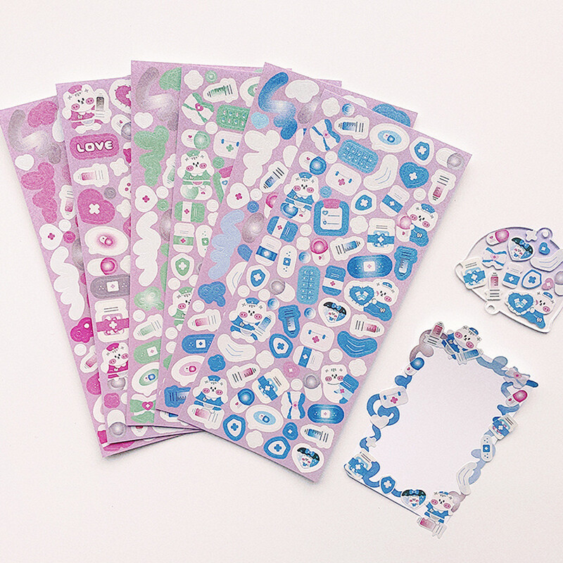Cartoon Stickers Decorative Stickers Hand Account Material Card Decoration wi