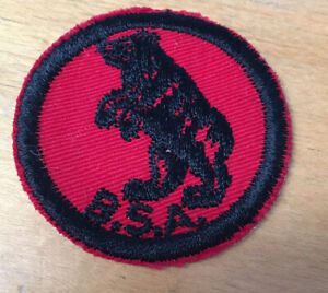 BOY SCOUTS 1953-1972 BAT 05-G MEDALLION PATROL PATCH  RD RED TWILL RED BACK