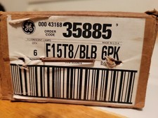 NEW 6 CASE NOS GE 18  15W Black Light Bulbs F15T8/BLB ORIGINAL GE BULBS 35885