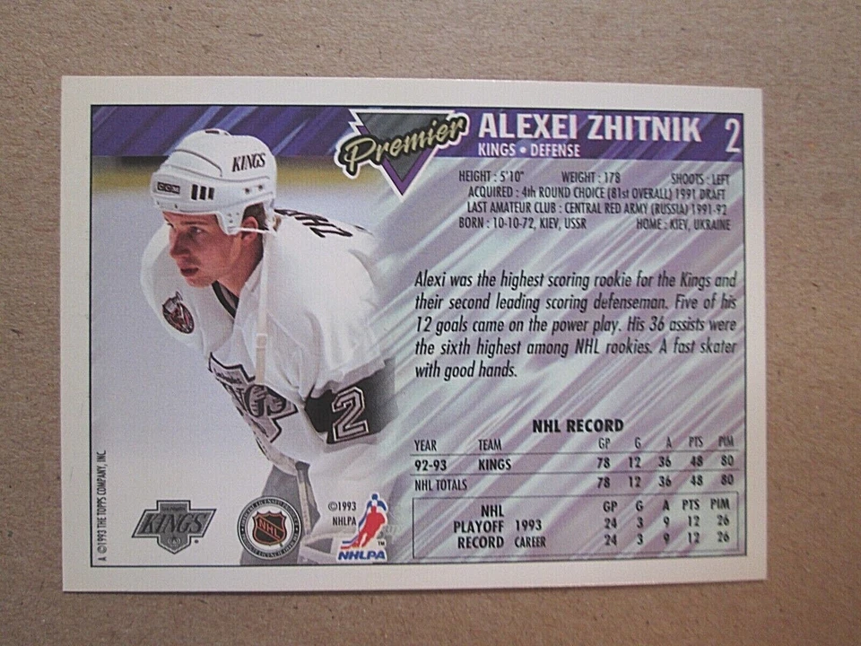 1993-94 TOPPS, HOCKEY, PREMIER GOLD, SERIES I, #1-254 , MULTI-LIST, YOU PICK FS - Image 2 of 2