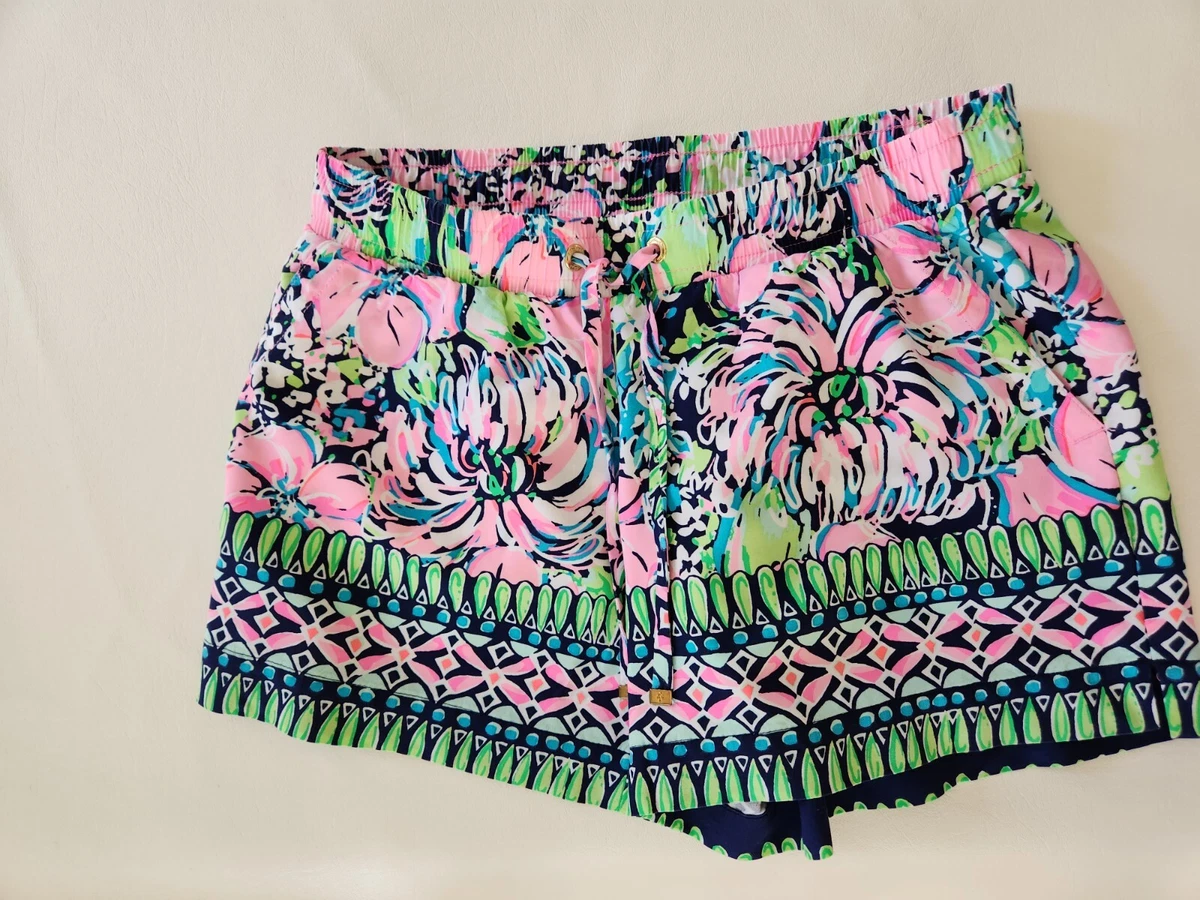 NEW Lilly Pulitzer Rayon Drawstring Shorts Size XXS Pockets