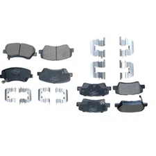 Front and Rear Ceramic Brake Pads w/Hardware For Hyundai Elantra GT Veloster Kia