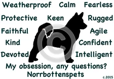 Norrbottenspets Dog My Obsession, Any Questions? T-shirt Choice of size  color