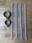 Set of 4 IKEA Stolmen Gray Silver Wall-Mounting Straps w Brackets