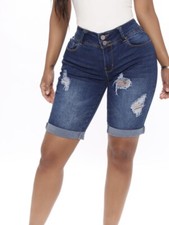Denim Bermuda Shorts - Size 3