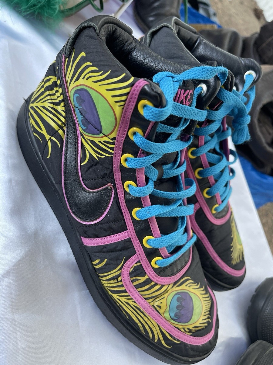 CLAW MONEY x NIKE Vandal peacock Feather Sneaker Women's Size 10