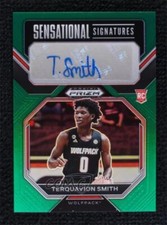 2023 Panini Prizm Draft Picks Green Prizm Terquavion Smith Rookie Auto RC