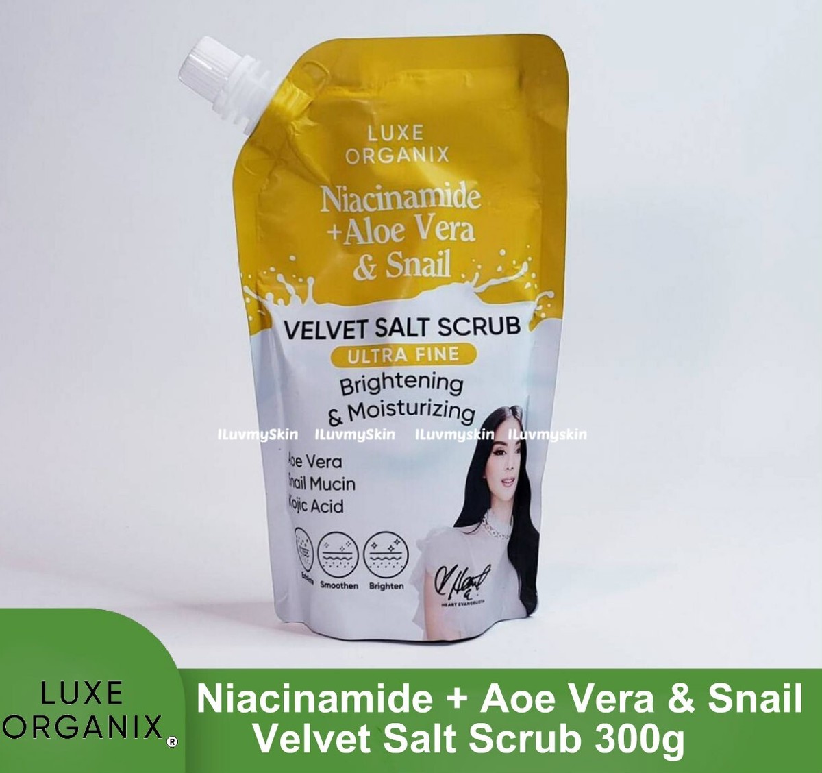 Luxe Organix Niacinamide+ Aloe Vera and Snail Ultra Fine Velvet Salt Scrub  300g | eBay