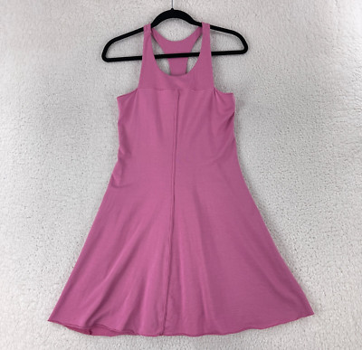 Aiko Pink Mini Dress Womens Medium Racerback Knit Made in USA Sleeveless Stretch