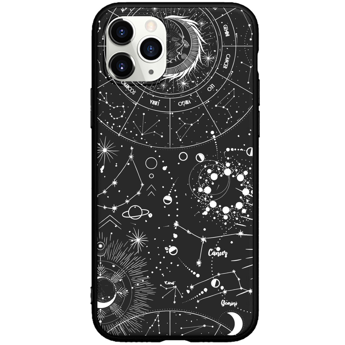 Space Star Constellation Black Phone Case For iphone 14 11 