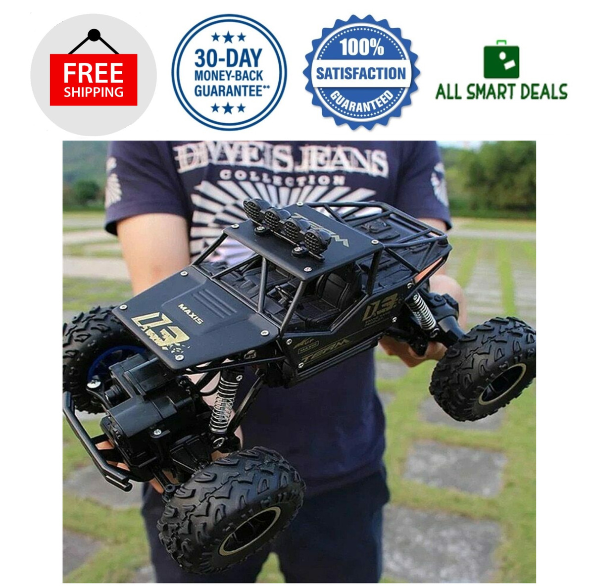 Carro A Control Remoto Monster Truck Para Niños Y Grandes Bateria