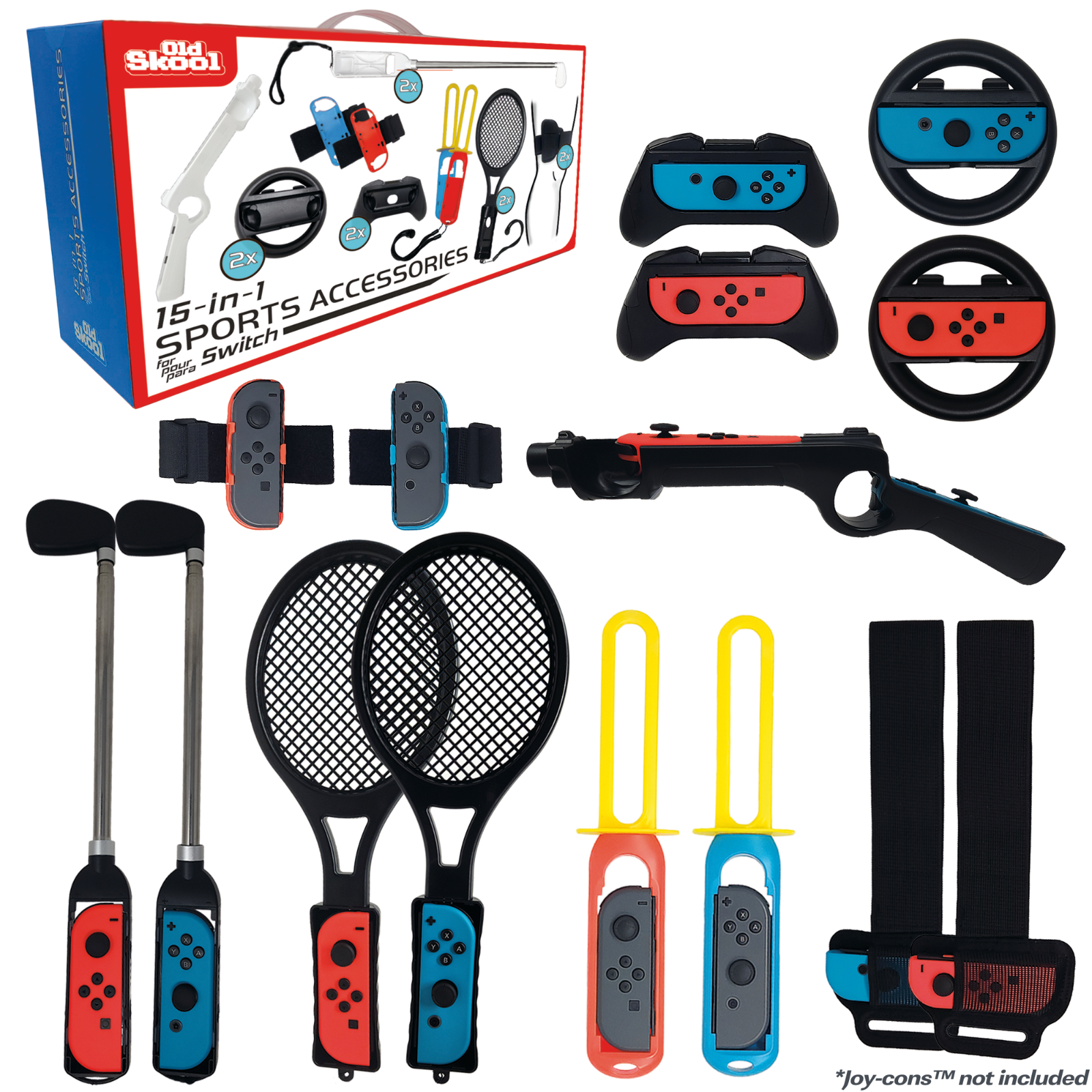 BONAEVER Switch Sports Accessories Bundle - 20 in 1 Family Accessories Kit  for Nintendo Switch Sports Games