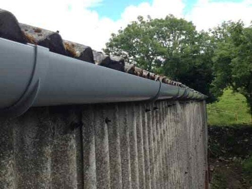 200mm (8 Inch) Industrial Guttering & 160mm Downpipe Fittings in Black and Grey - Picture 2 of 29