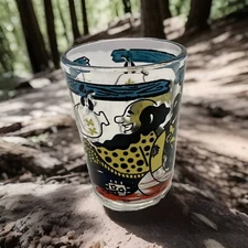 HAZEL ATLAS HILLBILLY MOONSHINE WHISKEY Jugs Dog McCoy Pa Ma Shot Juice Glass