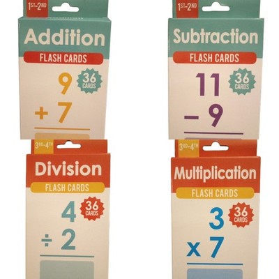Flash Cards: Addition, Subtraction, Division, Multiplication