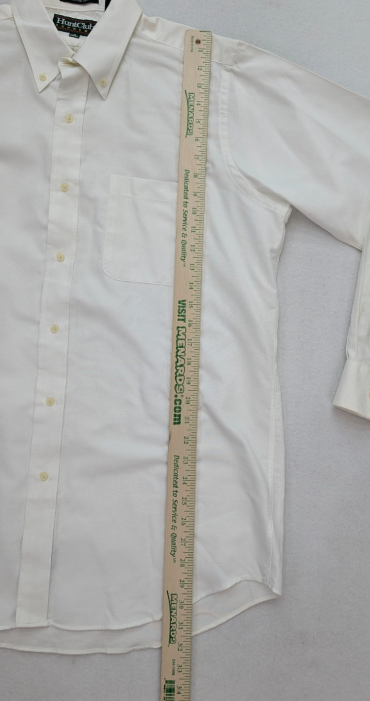 Hunt Club Supreme Men's Dress Shirt Size 16 x 34/35 White Button-Down thumbnail 9