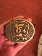 VINTAGE HIT LINE USA QUAKER BELT BUCKLE ITEM NO.QBB5R