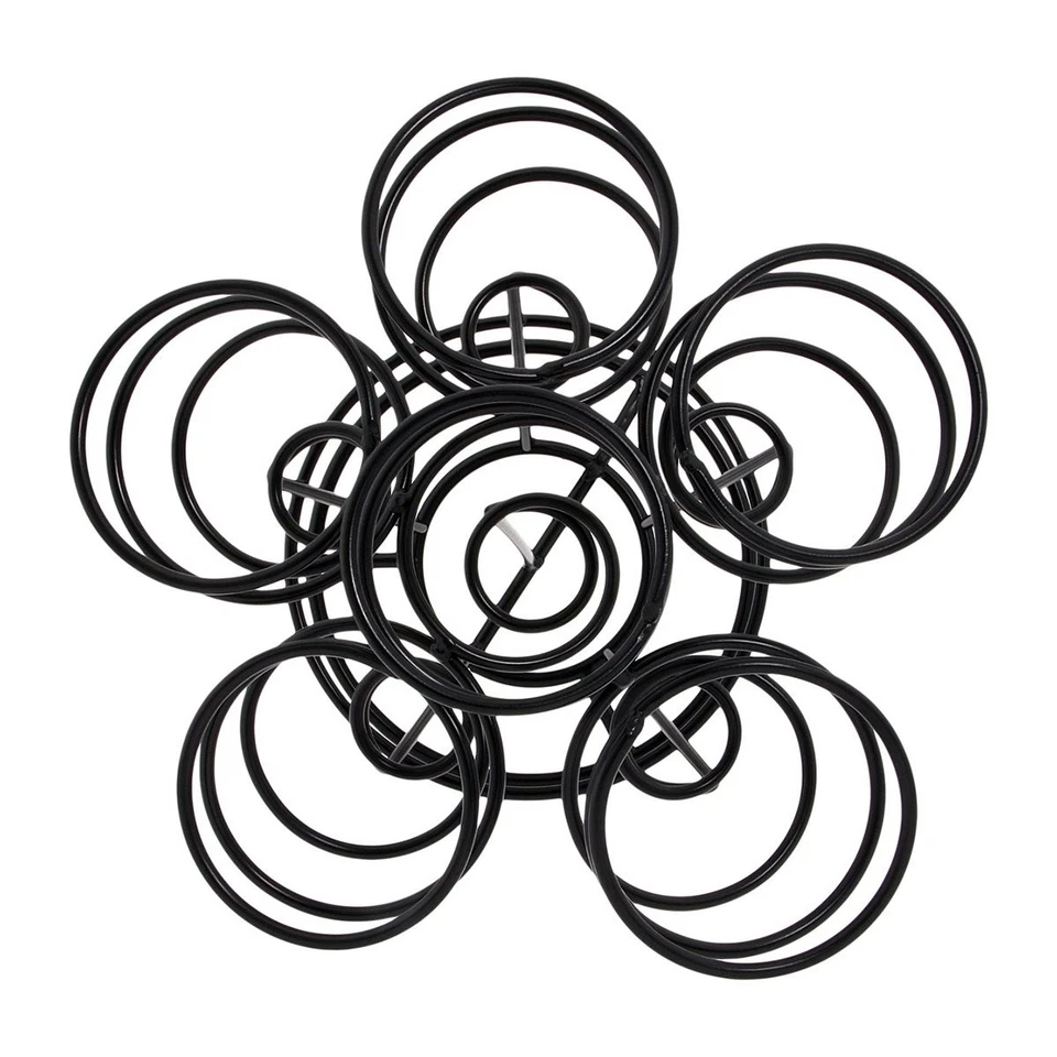 Ramo de botellas estante de vino, negro, estante de vino de metal de mesa, encimera tienda de vino... Foto 4 de 4