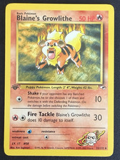Blaine's Growlithe 1st Edition Gym Heroes 35/132 Pokemon TCG WOTC LP on eBay