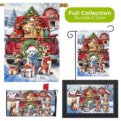Briarwood Lane Christmas Collection Holiday Cheer Dogs Four Piece For Christmas