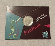 Football 50p BUNC London 2012 Olympic Sports Coin Set Royal Mint Carded