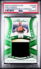Cody Rhodes 2024 Panini Flawless WWE Jumbo Memorabilia Emerald 4/5 PSA 9 Mint