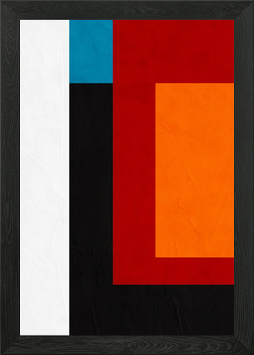 Abstrakte geometrische Farbblockkunst gerahmtes Wandbild Poster Leinwanddruck Bild