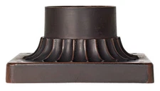 Bronze 5 3/4" Wide Metal Post Light Mount Adapter