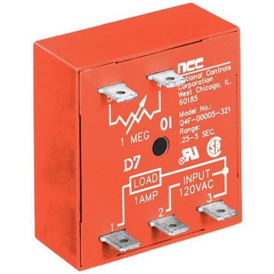 1PC NCC AMETEK Q4F-00005-321 Time Delay Relay, 120V AC, 0.25 to 5 Sec., Int