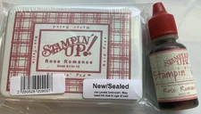 Vintage Stampin Up Ink Pad ROSE ROMANCE Sealed RETIRED 2002 with Full REINKER