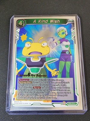 Series 6 Pre-Release A Kind Wish BT6-075 Dragon Ball Super CCG Destroyer Kings 