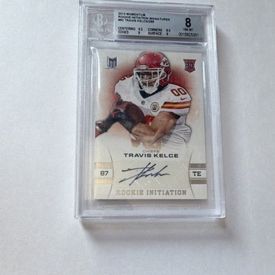 Panini 2013 Momentum Travis Kelce Chiefs Rookie Init Signatures Auto BGS #92