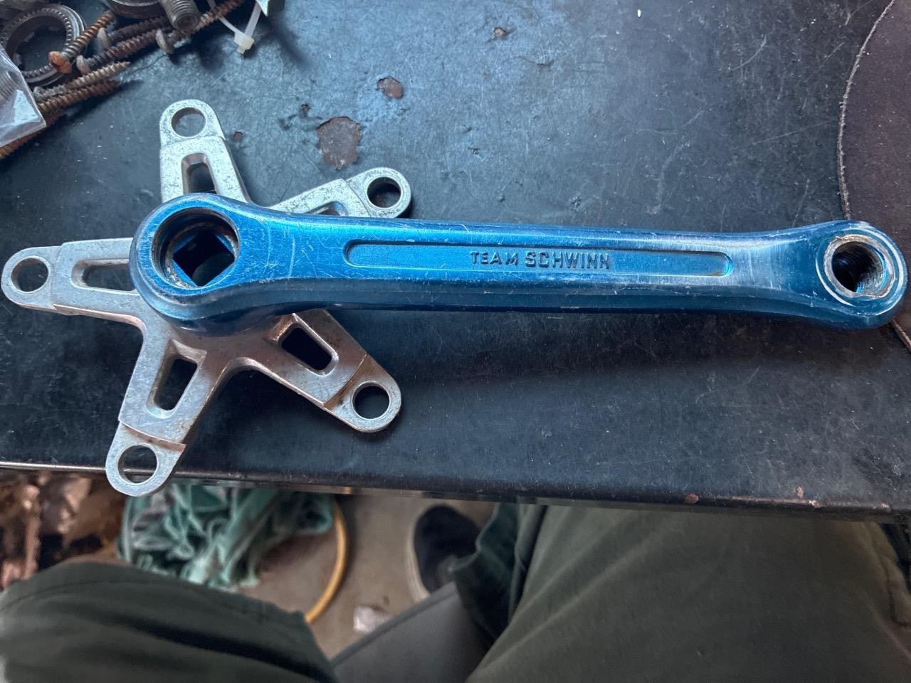 Vintage Team Schwinn Old School BMX Drive Side Alloy Crank L