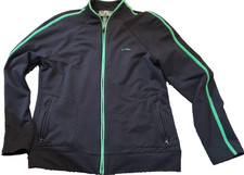 Lauren Ralph Lauren Women's Black and Green Zippered Top Athletic Jacket L