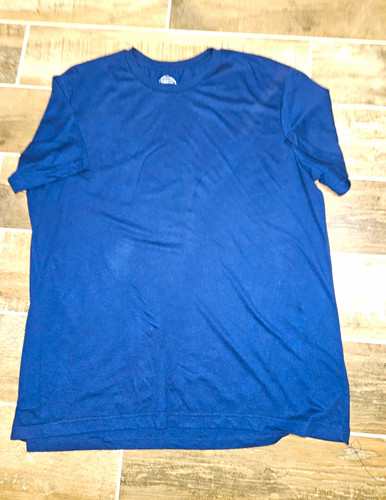 St. John's Bay Men’s Blue Solid Crew Neck Short Sleeve T-Shirt L Knit. LDK 44