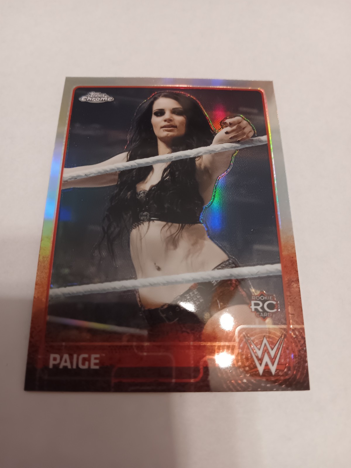 2015 Topps WWE Chrome Paige ROOKIE Refractor #51