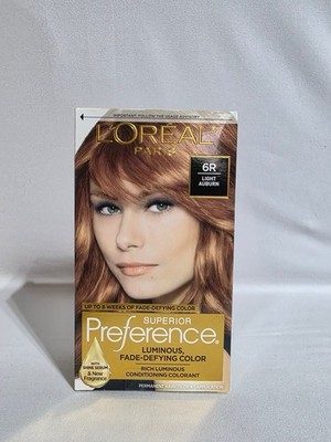 L Oreal Paris Superior Preference Hair Color 6R Light Auburn Permanent Dye