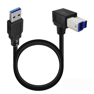 50cm/1.5Ft USB 3.0 Printer Cable Type A Male To B Male Plug 90 Degree PC