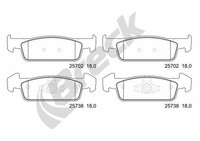 Bremsbelagsatz Scheibenbremse Breck 25738 00 702 00 FüR Renault Logan Dacia 2
