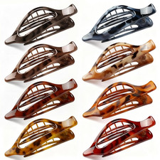 Flat Hair Clips for Women, 8 Pack French Concord Claw Clips for Thick Thin Curly