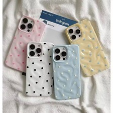 Love Polka Dot Texture Phone Case For Iphone 15 16 Plus 12 11 13 14 Pro Max