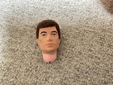 Vintage Action Man Original Palitoy Parts Brown Flock Hair Head