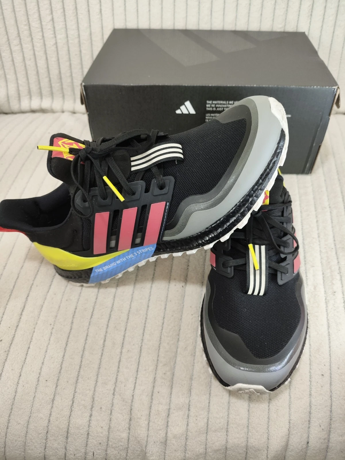 Scarpe da ginnastica uomo Adidas Ultra boost All Terrain nere gialle taglia UK 8 5
