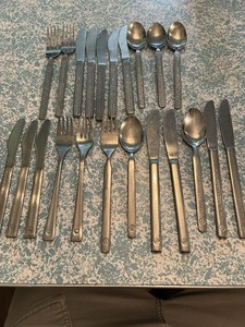 Northwest Orient Northwest Airlines Silverware Stainless 22 Pieces